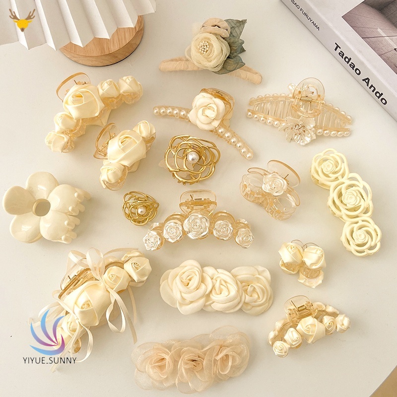 Kẹp Tóc Hình Hoa Hồng Phong Cách retro Thời Trang Cho Nữ