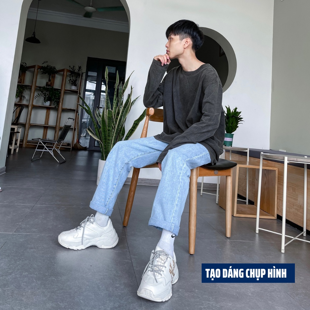 Quần Baggy Nam Jeans Ống Rộng Ống Suông Jeans Baggy XESINU