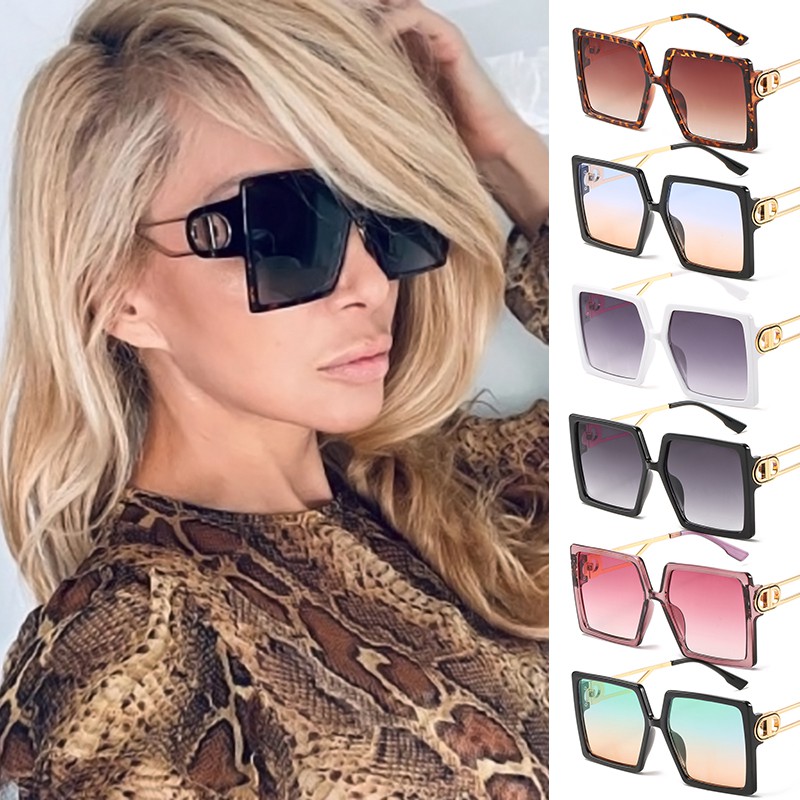 Kính mát gọng vuông thời trang phong cách unisex