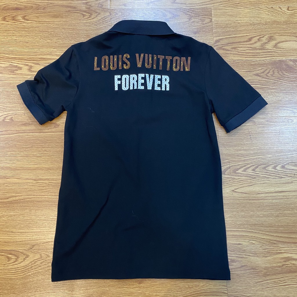 Áo Polo Nam Thêu Logo LV Trước Ngực Trái Và Chữ Sau Lưng - Chất Vải Cotton Co Dãn Thấm Hút Mồ Hôi - Áo Thun Nam Có Cổ..