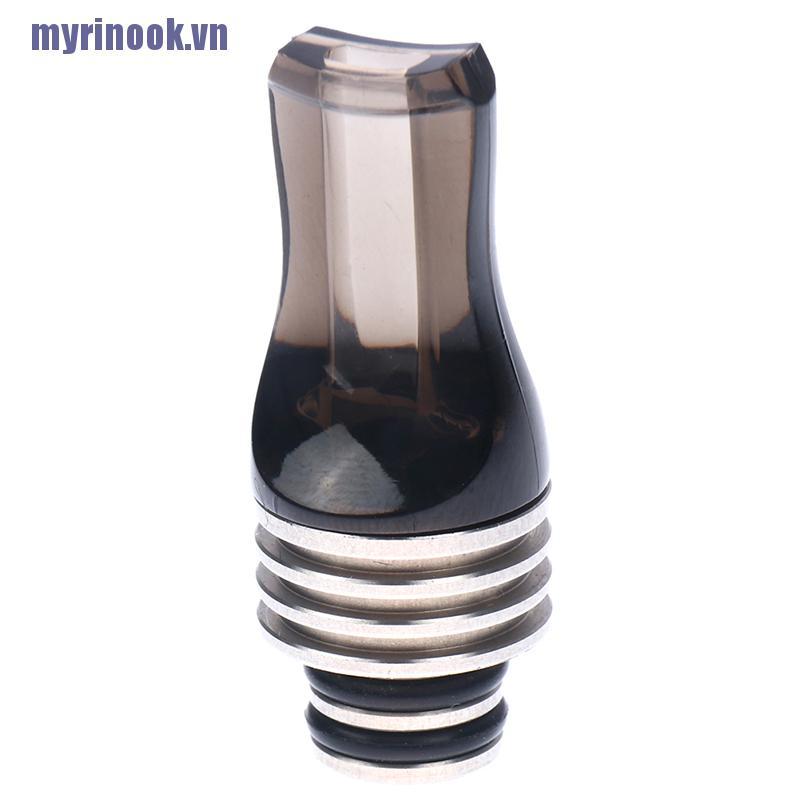 <rinook>1Pc 510 Drip Tip Acrylic And Stainless Steel Flat Mouth Drip Taste Type Drip Tip