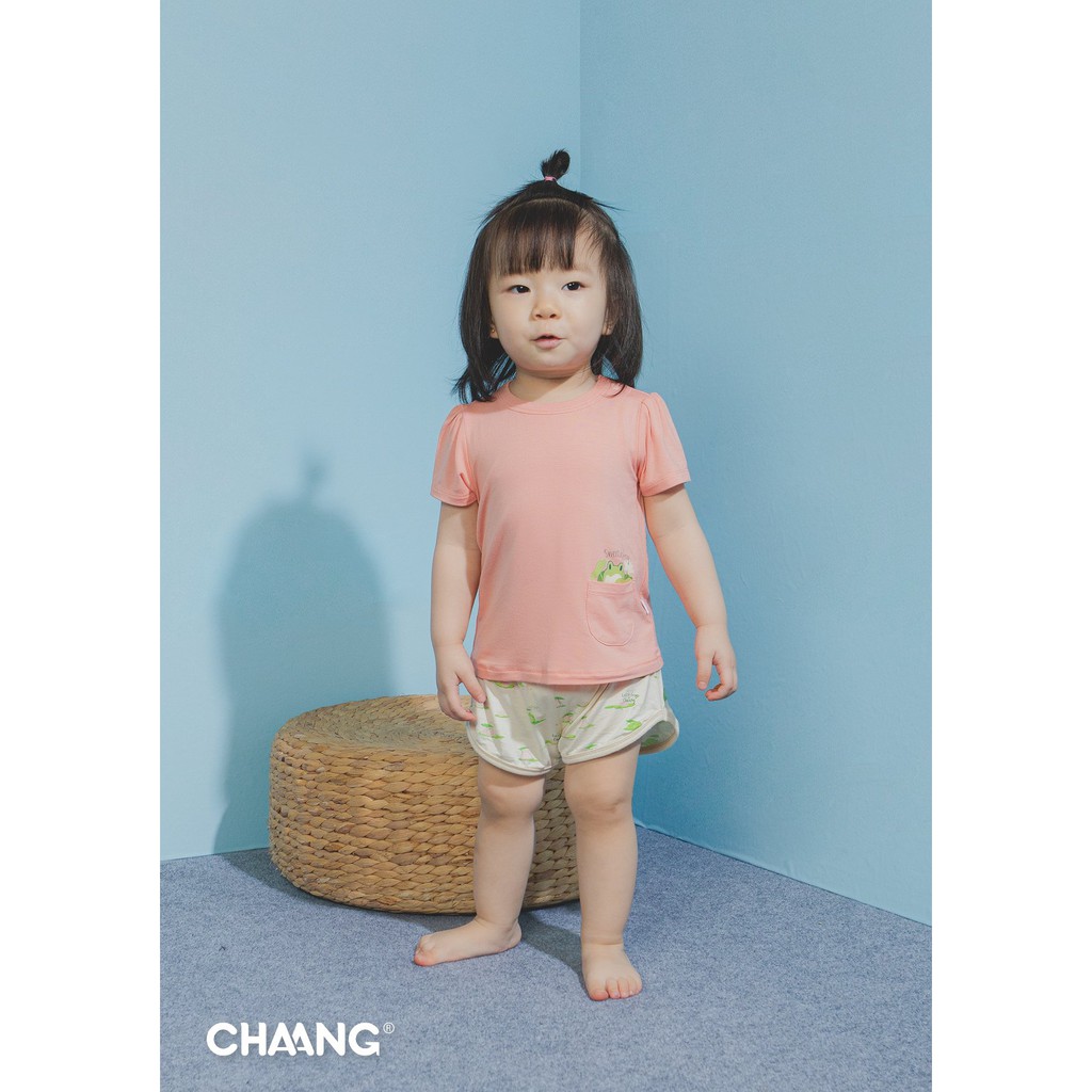 Bộ cộc cúc vai Lake hồng và trắng, quần áo trẻ em, phụ kiện, đồ sơ sinh hãng Chaang