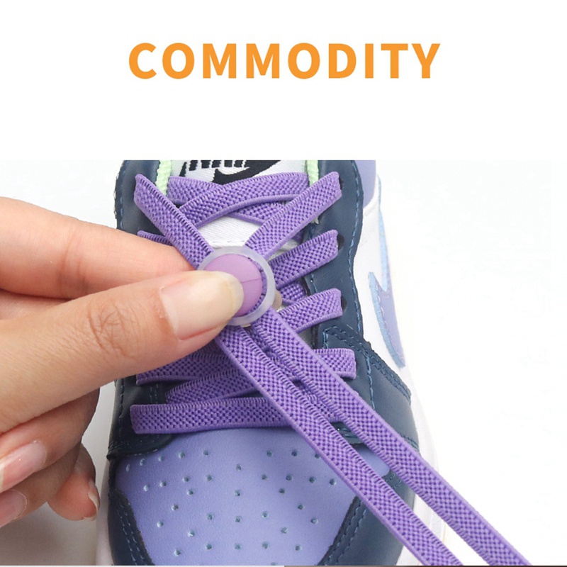 Dây Buộc Giày Co Giãn Không Cần Buộc Tiện Lợi Dành Cho Người Lớn Và Trẻ Em