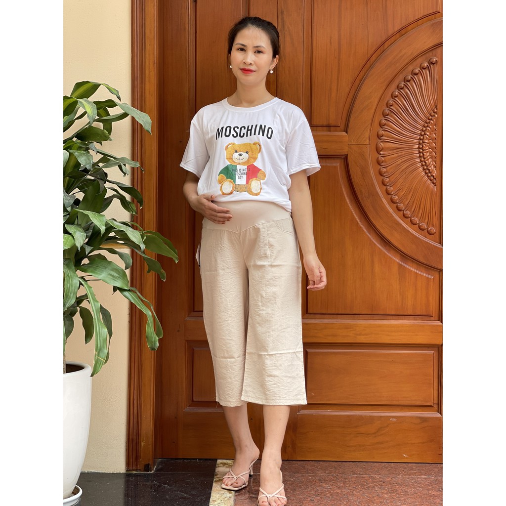 Quần Bầu LỬNG ỐNG SỚ chất đũi mềm mát - quần có chun chỉnh mặc ở nhà đi chơi QBOSL1000