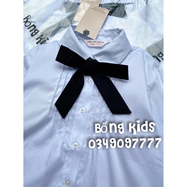 Áo Sơ Mi Bé Gái Nơ Cổ Sen GJ