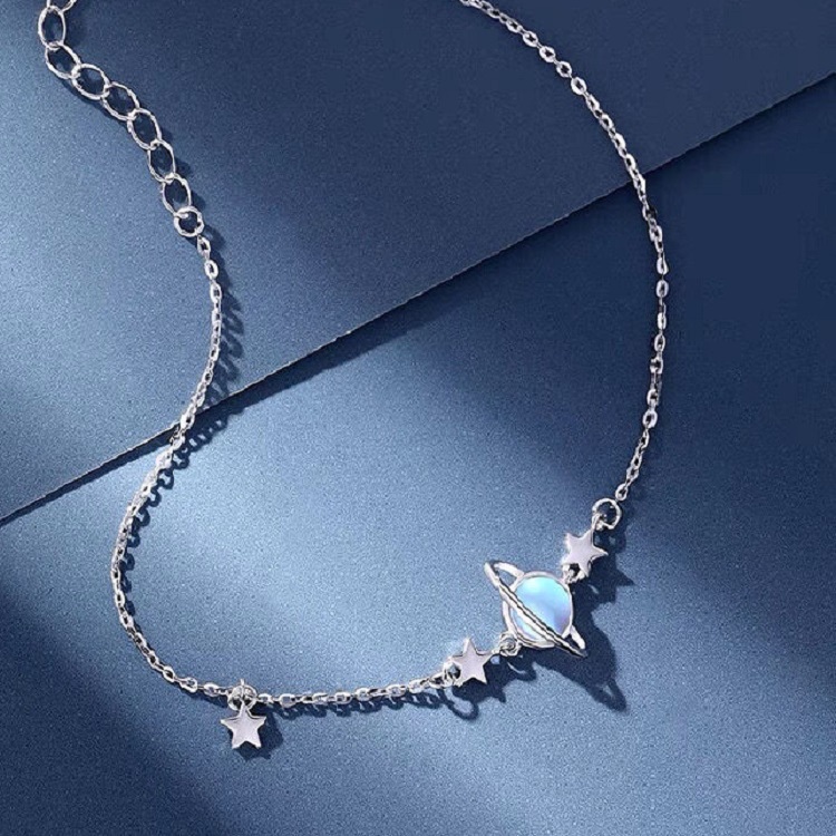 Vòng Tay Hành Tinh Đá Mặt Trăng Đơn Giản Cá Tính Phong Cách Hàn Quốc Cho Nữ