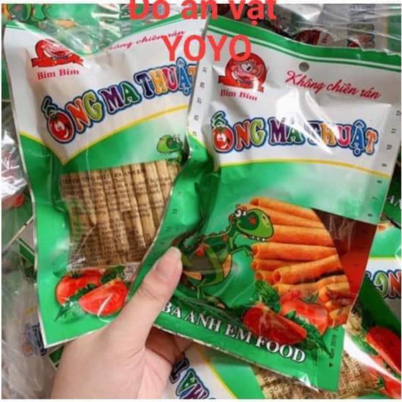 Snack ống Mà Thuật ,tăm ống Ma thuật 3 anh em food giòn ngon ăn là mê