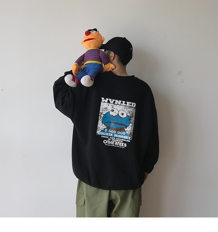 Áo sweater in họa tiết Sesame Street thời trang cho nam giới | BigBuy360 - bigbuy360.vn