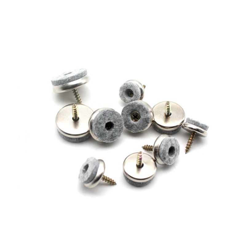 Set 20 Đệm Lót Sàn Nhà / Ghế Trượt Bằng Vải Nỉ Có Ốc Vít Dễ Lắp Đặt