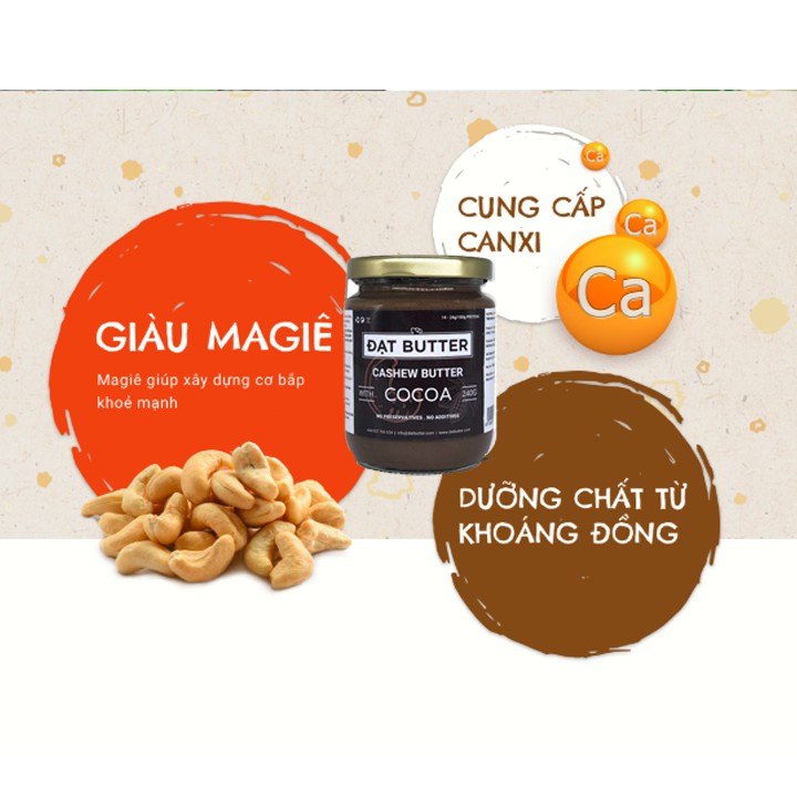Bơ hạt điều cacao tự nhiên Đạt Butter