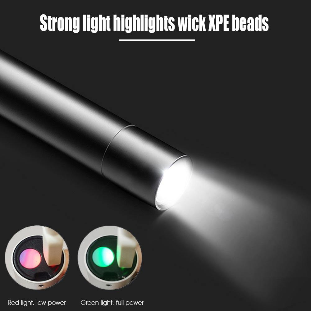 USB có thể sạc lại Mini LED Đèn pin không thấm nước Torch Torch telescopic Zoomable Portable Torch