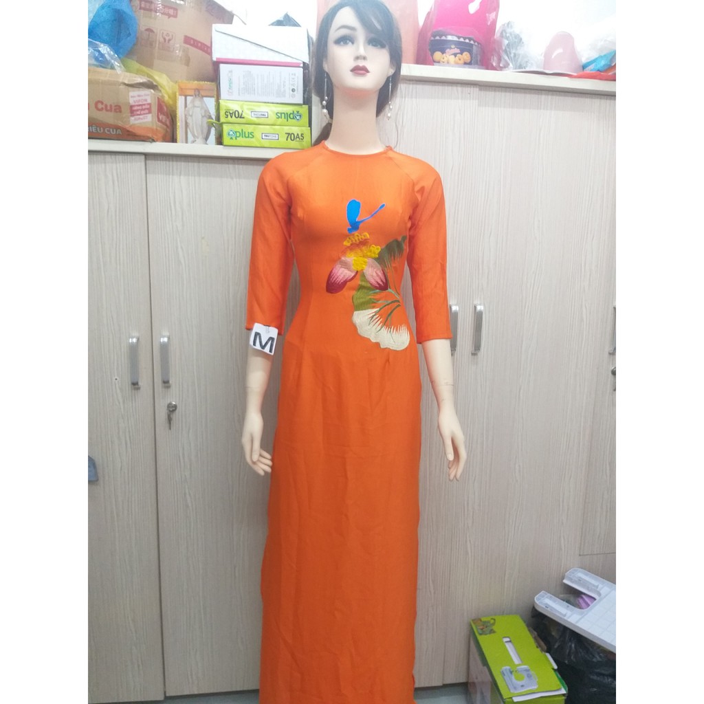 Aó dài tây thi đính hoa chất cực đệp dáng chuẩn hàng lẻ size giá rẻ