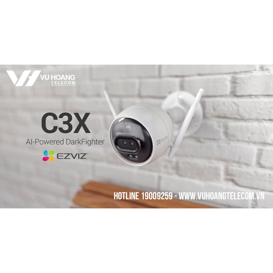 Camera IP Wifi Ezviz C3X 2mp tích hợp AI, báo động - Hàng chính hãng