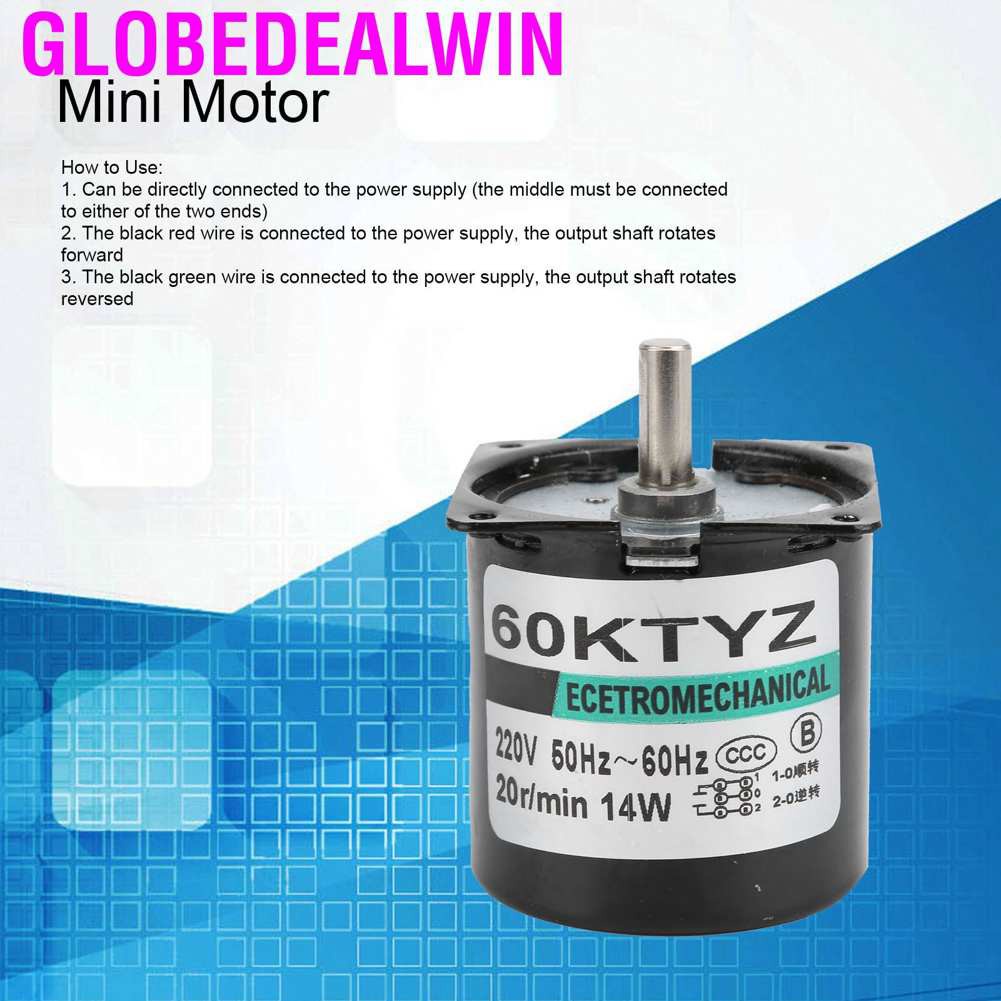 Globedealwin Mini Motor Permanent Magnet AC Synchronous Speed Reduction Eccentric Shaft Accessories