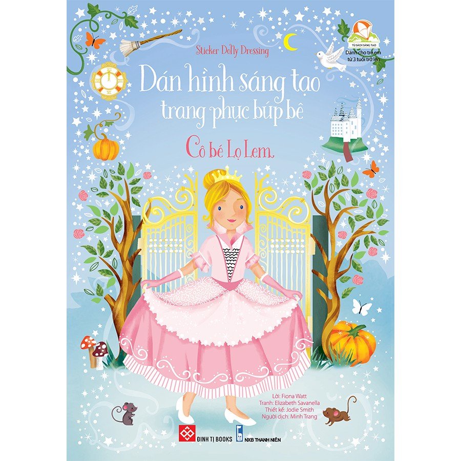 SÁCH - Sticker Dolly Dressing - Dán hình sáng tạo trang phục búp bê - Cô bé Lọ Lem