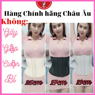 [chính hãng latex xám]Đai nịt bụng không cuộn gập nhập khẩu Châu Âu cao su non 25 xương