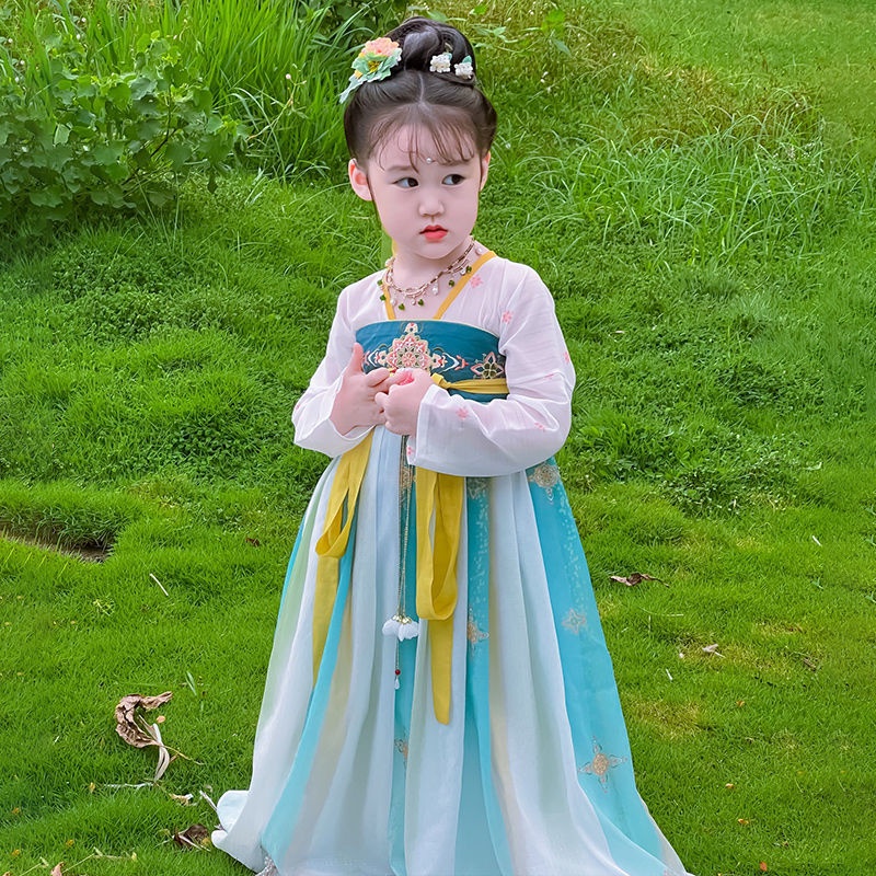 Đầm Hán Phục Cổ Điển Thời Trang Cho Bé Gái