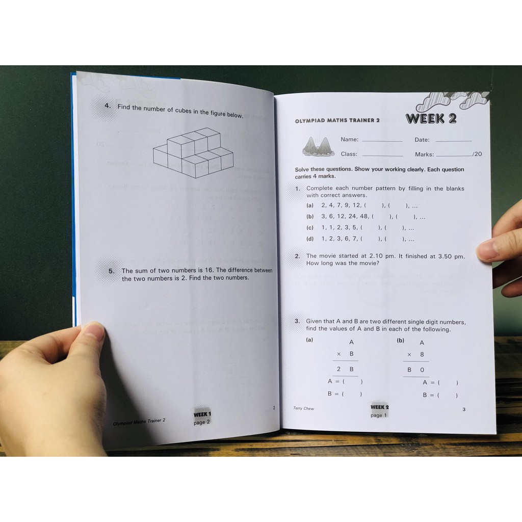 Sách luyện thi toán cho học sinh từ 7 đến 15 tuổi - Olympiad Maths Trainer ( combo 6 cuốn )