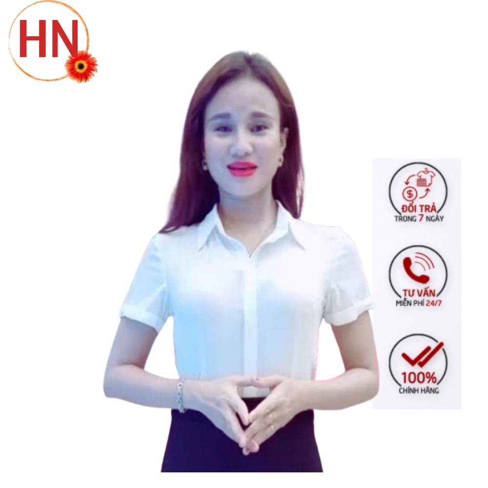 Áo Sơ Mi nữ, áo Chấm Bi nữ mềm, nhẹ, không nhăn, thấm hút mồ hôi Cổ Đức Vải Lụa