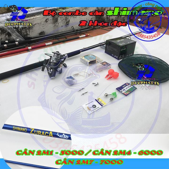 Bộ cần câu Đặc 2 khúc máy 5000 6000 7000 kèm trọn bộ phụ kiện CÓ NHIỀU SIZE