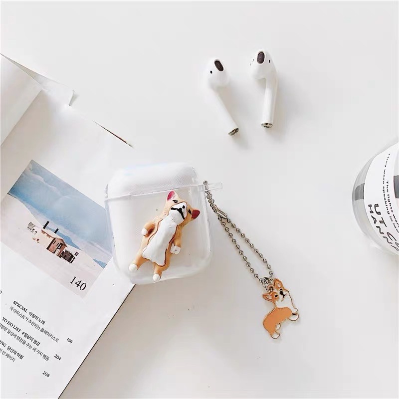 Case Airpods 1/2/pro Trong Suốt Hình Thú 3D (KHÔNG KÈM PHỤ KIỆN)