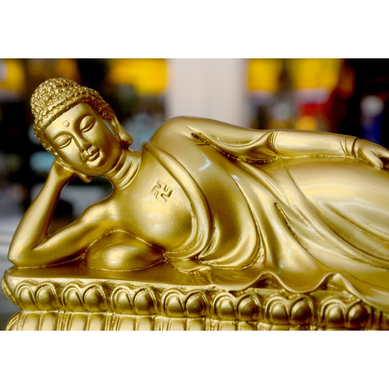 Tượng Đức Phật Thích Ca nhập Niết Bàn ngang 24cm-Nhiều mẫu