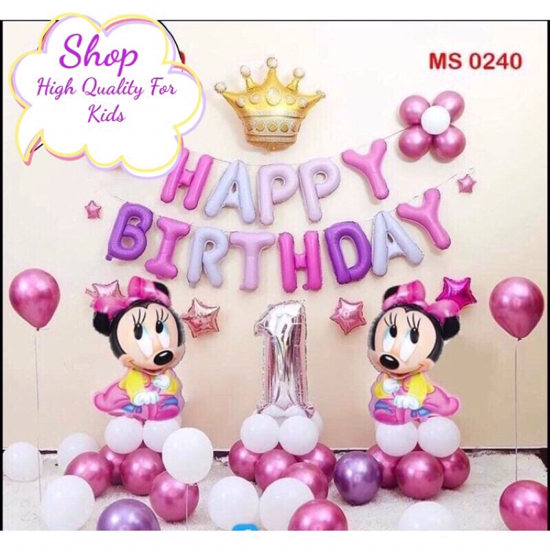 Set Bóng Sinh Nhật Thôi Nôi Tuổi Chuột Mickey (Đọc kỹ khi mua)