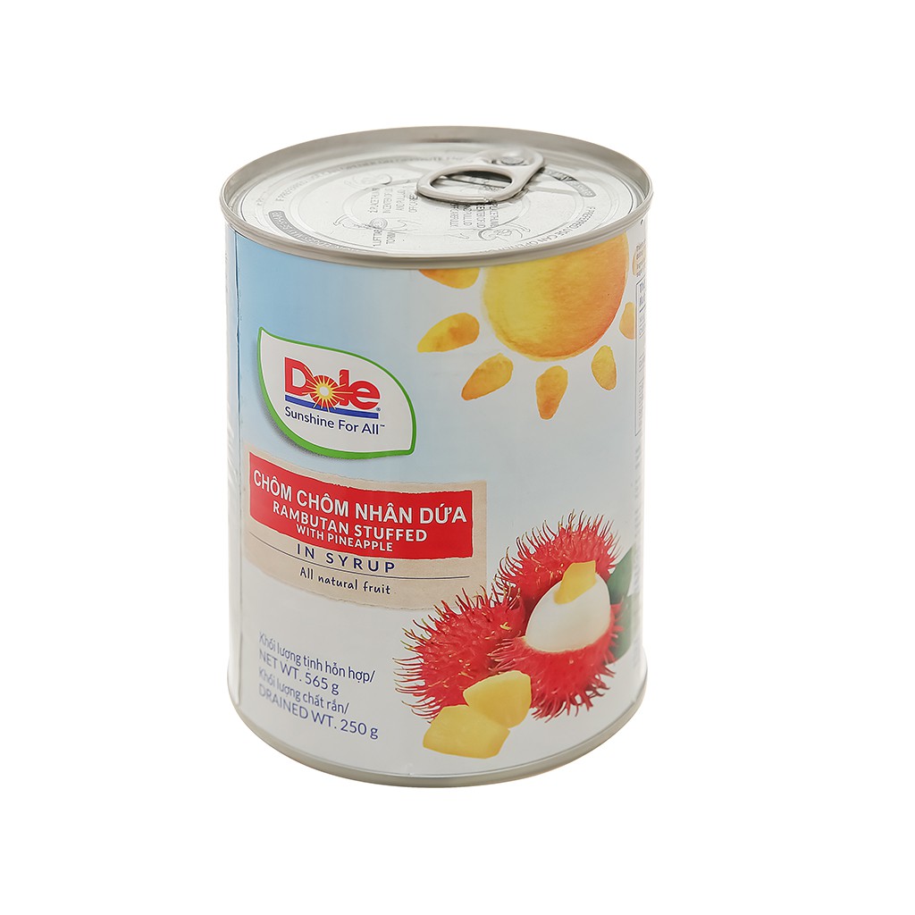 Chôm chôm nhân dứa ngâm đường Dole lon 565g