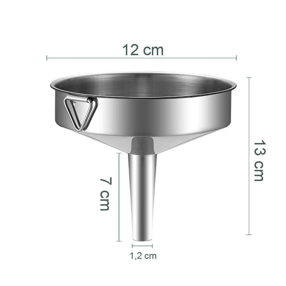 Phễu inox loại lớn KT13 x 12cm dùng để rót thực phẩm tiện lợi Dụng cụ nhà bếp Đồ gia dụng tiện ích PHEU2