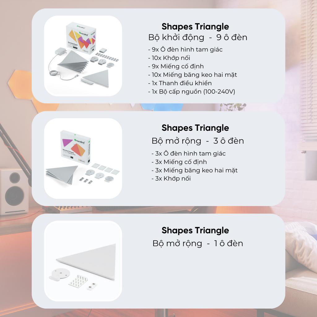 Đèn LED RGB lắp ghép thông minh Nanoleaf Shapes Tam Giác 9 ô đèn
