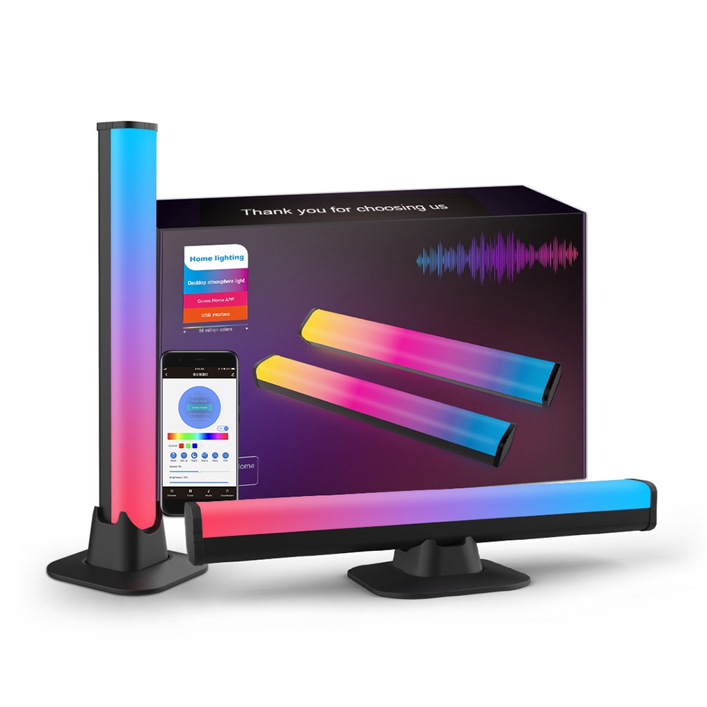 Thanh đèn LED RGB nhiều màu tạo không khí bằng nhôm có hẹn giờ cho TV phòng PC chơi game