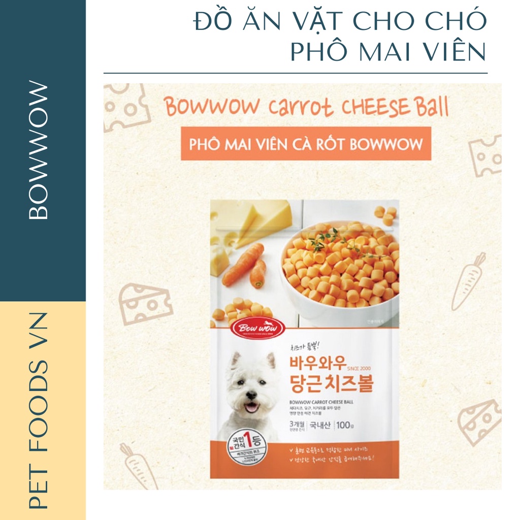 Phô mai viên cho chó BOWWOW 100g