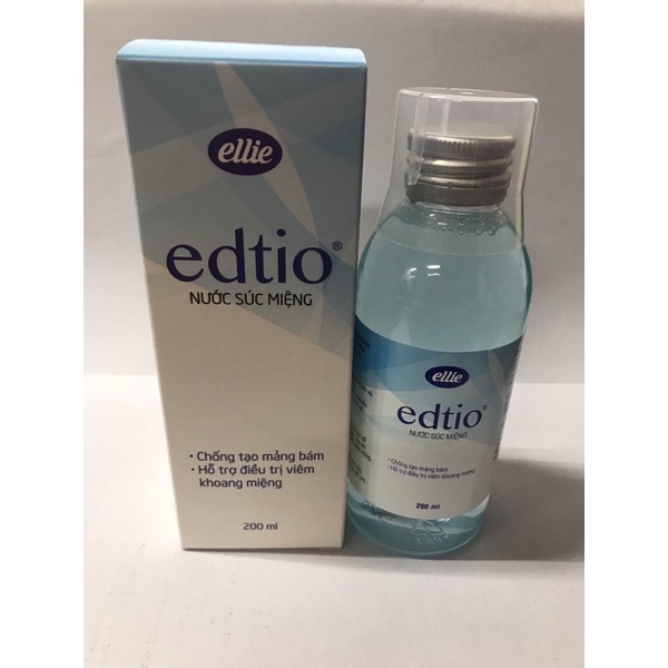 Nước súc miệng EDTIO - Chai 200ml - Chứa Clorhexidine được sử dụng cho bệnh nhân tại Bệnh Viện Chợ Rẫy