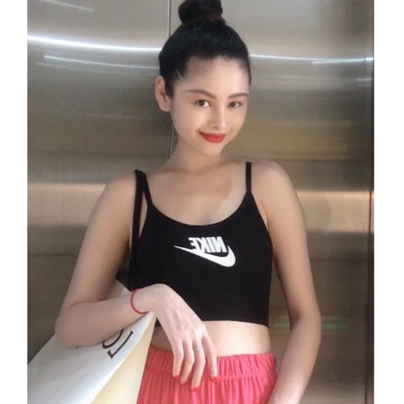 Áo bra nữ tập gym NI.KE 2 dây điều chỉnh được, bra thể thao không gọng sắt free size BRA07