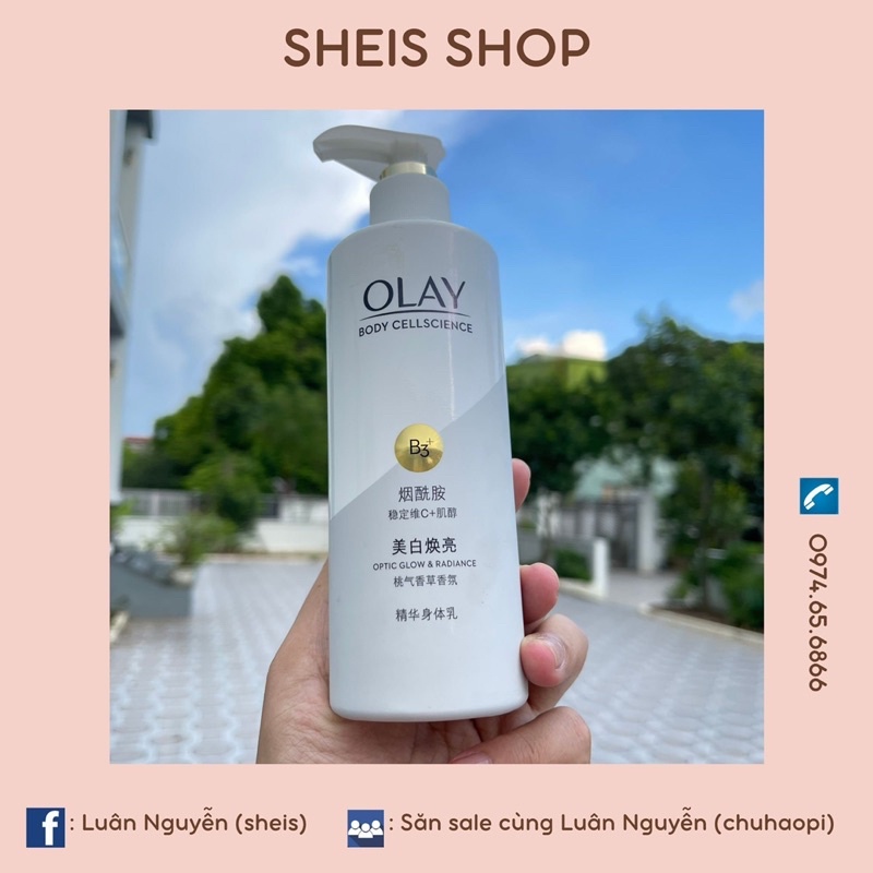 Dưỡng thể Olay B3 retinol  và dưỡng thể Olay Ultra Bright