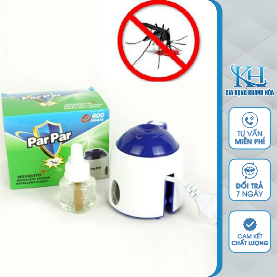 Máy đuổi muỗi xông tinh dầu parpar chính hãng - Tặng kèm 1 lọ tinh dầu đuổi muỗi - KH075