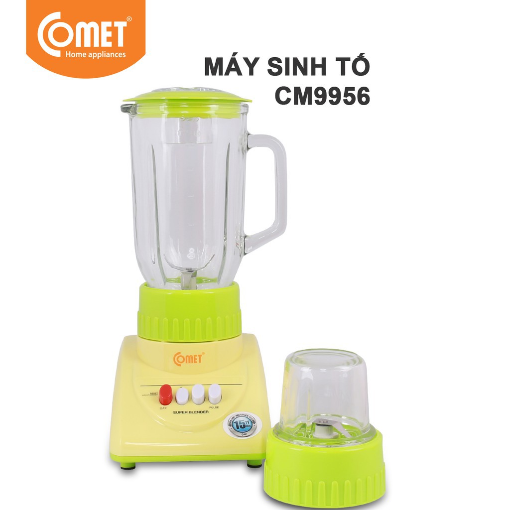 Máy Xay Sinh Tố 1.25L COMET, Xay Thịt, Xay Cá Cực. Cối Thủy TINH Khỏe, Bảo Hành 12 Tháng - CM9956