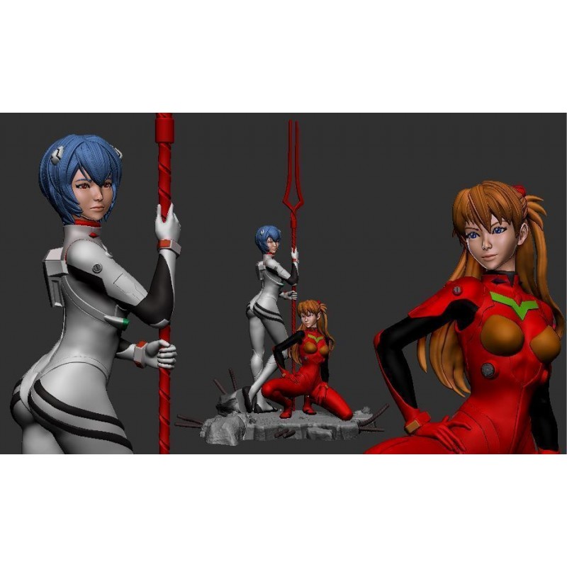 File in 3D Asuka and Rei Evangelion + NSFW - Manga