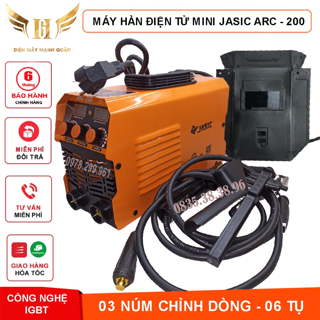 Máy Hàn Điện Tử Mini JASIC ARC - 200 Dùng Cho Gia Đình, Tặng full bộ phụ kiện