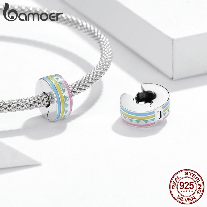 Hạt xỏ BAMOER bằng bạc 925 4.5mm làm trang sức thời trang