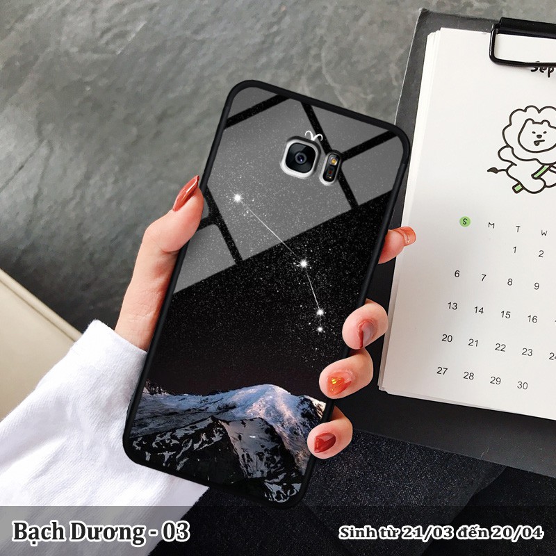Ốp lưng kính 3D Samsung Galaxy S7/ S7 Edge- cung hoàng đạo | BigBuy360 - bigbuy360.vn