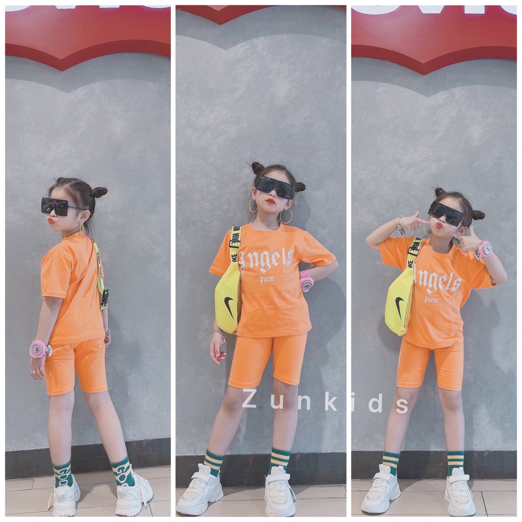 ZUNKids-Bộ Angel màu cam siêu ngầu