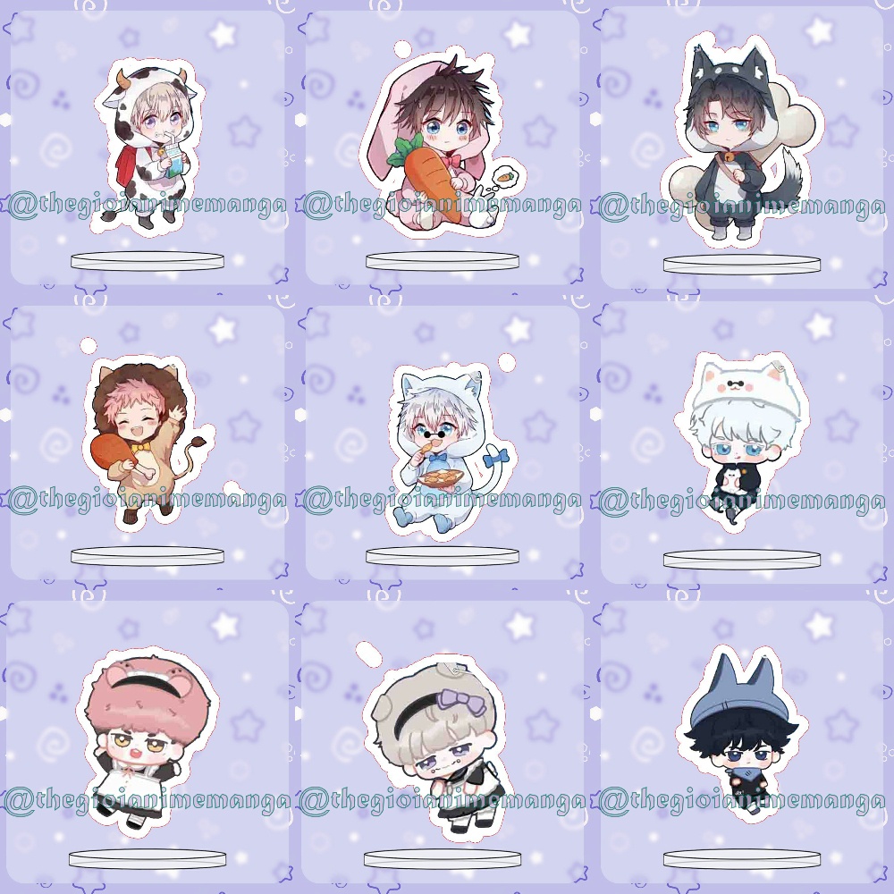 Standee JUJUTSU KAISEN anime mô hình Chú Thuật Hồi Chiến chibi mica trưng bày