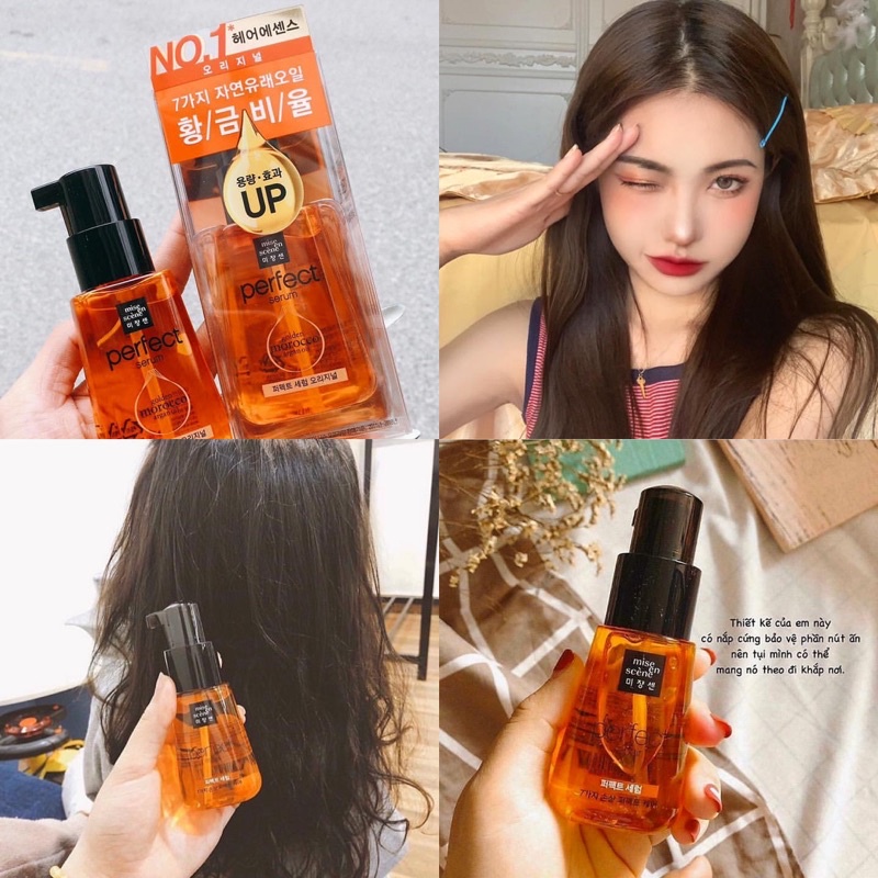 Tinh chất dưỡng tóc Missen Miseen Scene Damage Hair Care Perfect Serum phục hồi tóc thật hiệu quà 80ml