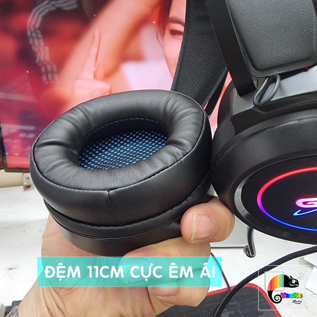 Tai nghe Gaming GNET GH5 USB7.1, có mic, LED I Tai nghe game thủ có micro G-Net GH5 RGB