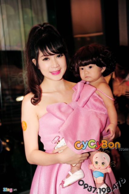 [TẶNG KÈM CÀI TÓC NƠ][ẢNH THẬT]Bộ Tóc Giả Nguyên Đầu Kiểu Uốn Xoăn Xù Cho Bé Gái- Màu Nâu Đen- Bao Cắt Tỉa Chải Gội !
