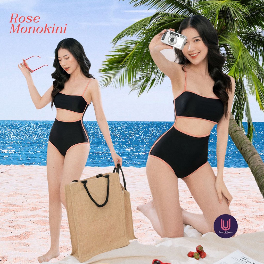 Đồ bơi Rose Monokini một mảnh hai dây Today U Wear