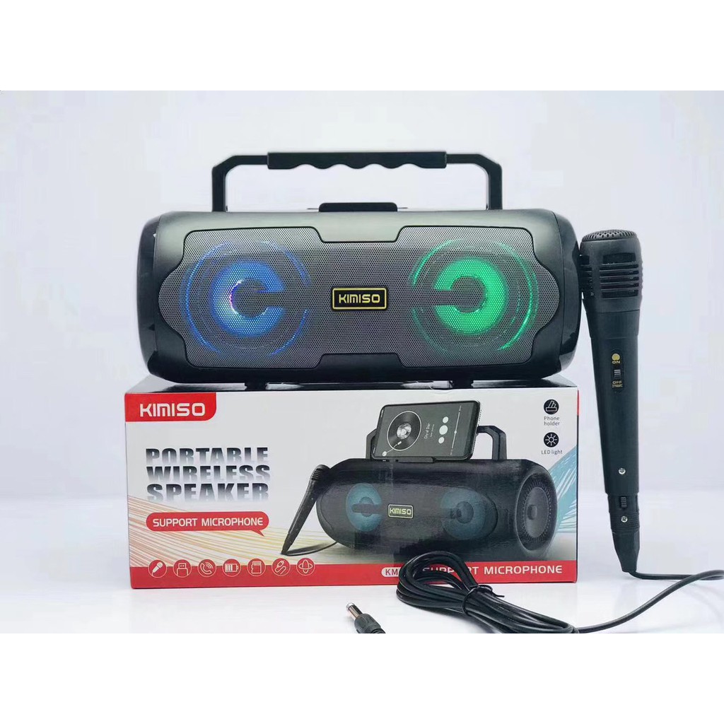 Loa Bluetooth Karaoke  Kimiso KM-S6/ KM-S1/ KM-S2/ BKK B98 Kèm Mic - Siêu Bền, Bass Chắc Nịch, Hát Cực Đã