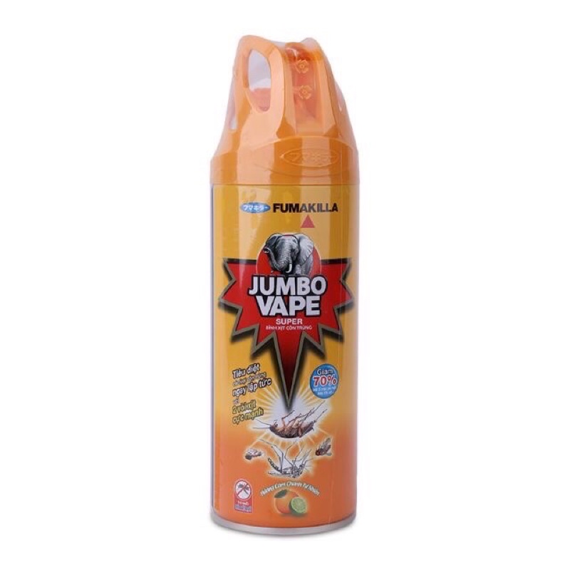 Xịt muỗi Jumbo chính hãng, chai be, to 600ml ( Shop 5 sao )