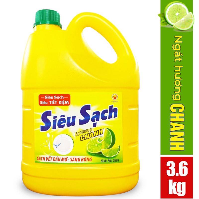 Nước rửa chén LIX siêu sạch hương chanh 3.6kg NS360